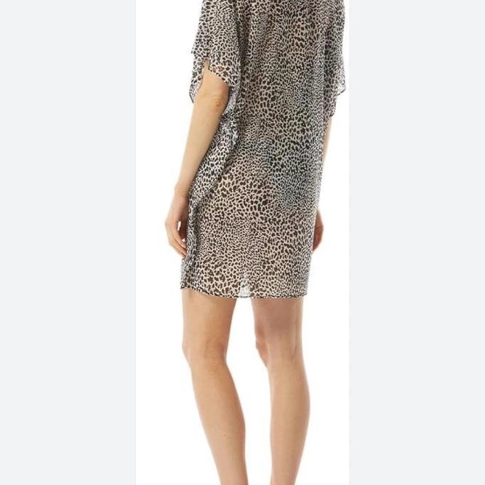 Michael Kors Black and White Animal Print swim cover up medium large - Picture 11 of 11